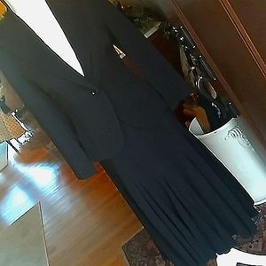 Black Yvonne La Fleur 80s 2-pc Suit